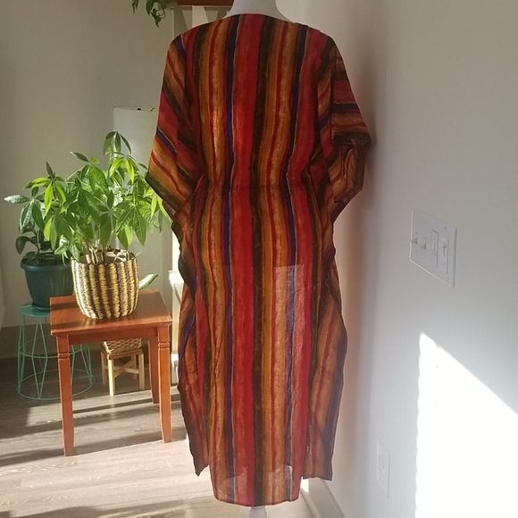 COPY - Cotton one size Kaftan with string tie on waist. - Picture 3 of 6